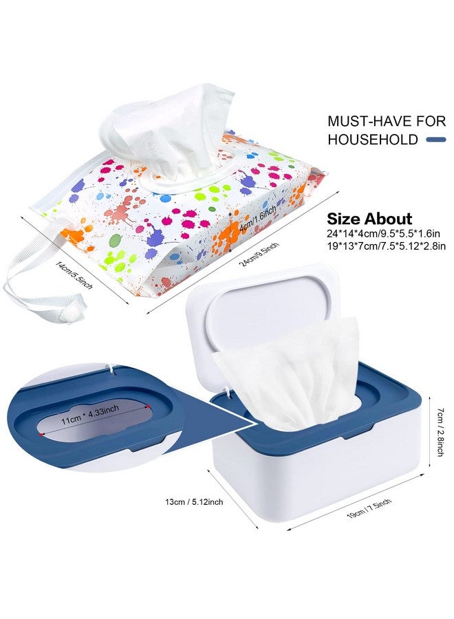 KALYLOC 8Pcs Baby Wipes Dispenser, Reusable Baby Wipe Holder Box and Portable Wet Wipes Pouch, Refillable Wipes Pouch Case Container with Lid for Bathroom Baby Nursery Kitchen Office Travel (Black) - Image 2