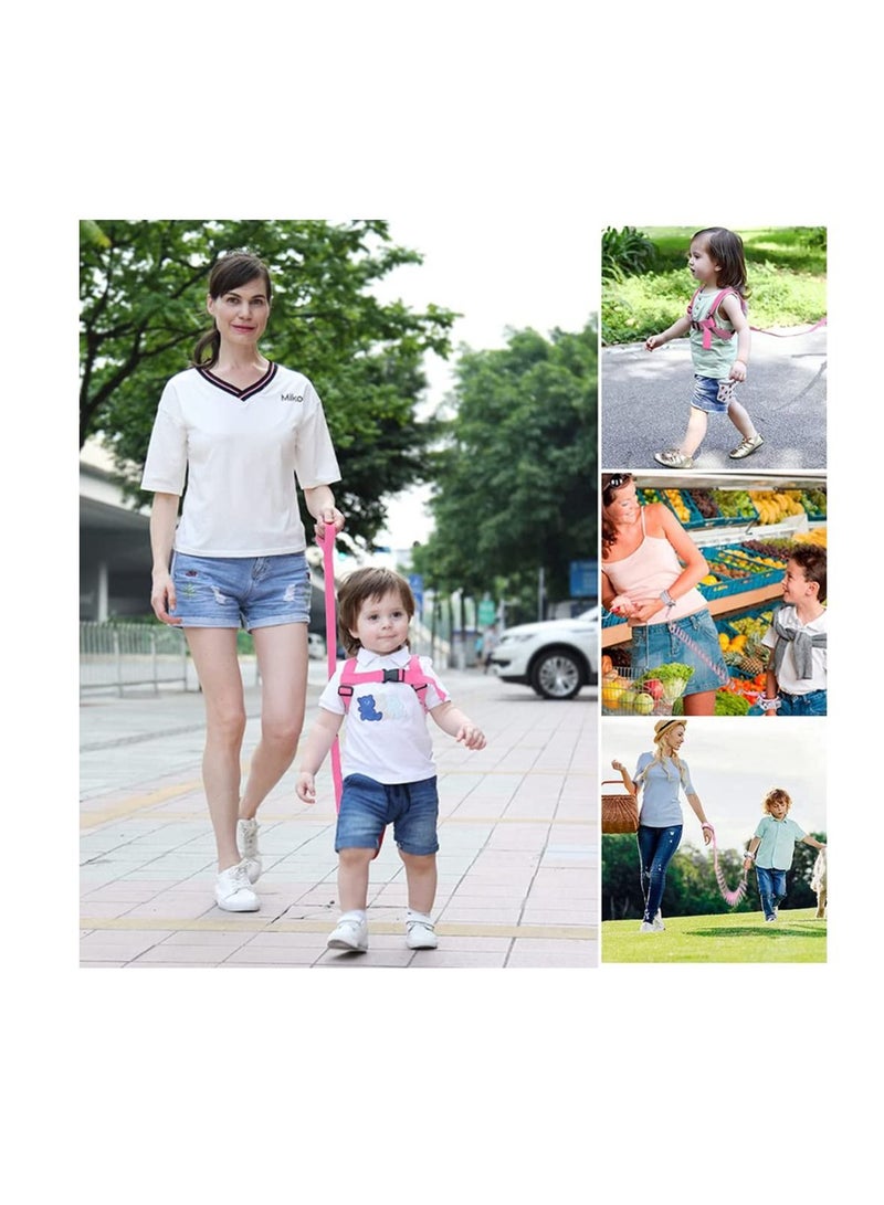SYOSI Toddler Harness Leashes Anti Lost Wrist Link, Walking Wristband Safety Backpack for Toddlers, 3 in 1 Child Anti Lost Leash Baby Cute Assistant Strap Belt for Kids Girls Outdoor Activity  - Image 4