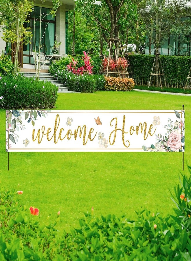 Helewilk Welcome Home Banner, Large Welcome Back Family Reunion Gathering Sign, Fabric Home Yard Porch Backdrop Banner, Military Homecoming Deployment Returning Party Supplies, 9.8 x 1.6 ft - Image 4