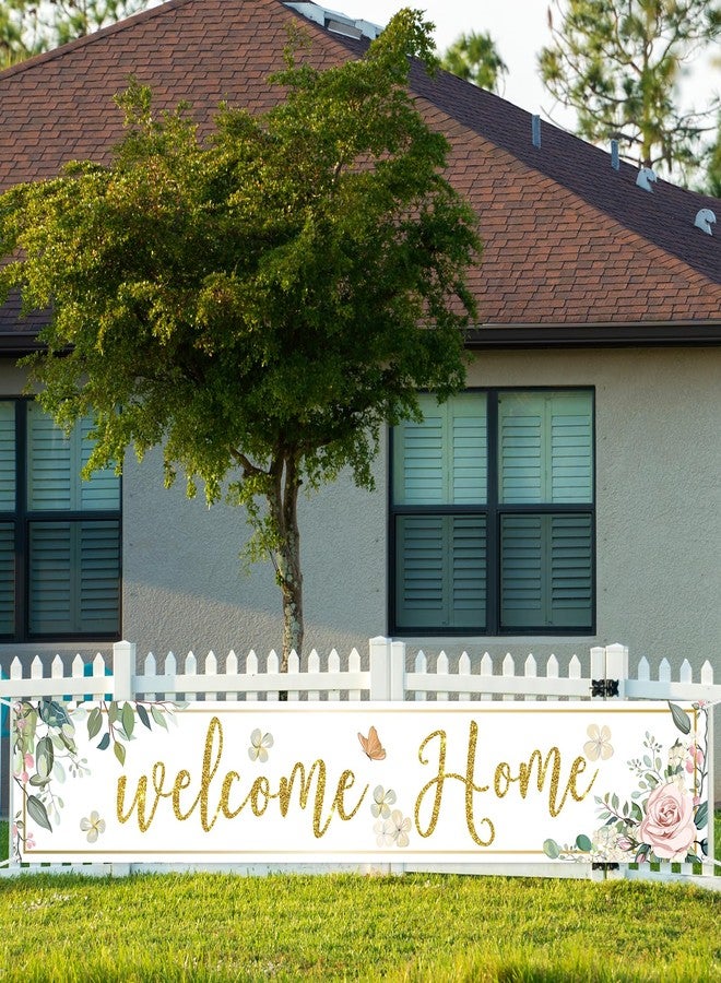 Helewilk Welcome Home Banner, Large Welcome Back Family Reunion Gathering Sign, Fabric Home Yard Porch Backdrop Banner, Military Homecoming Deployment Returning Party Supplies, 9.8 x 1.6 ft - Image 5