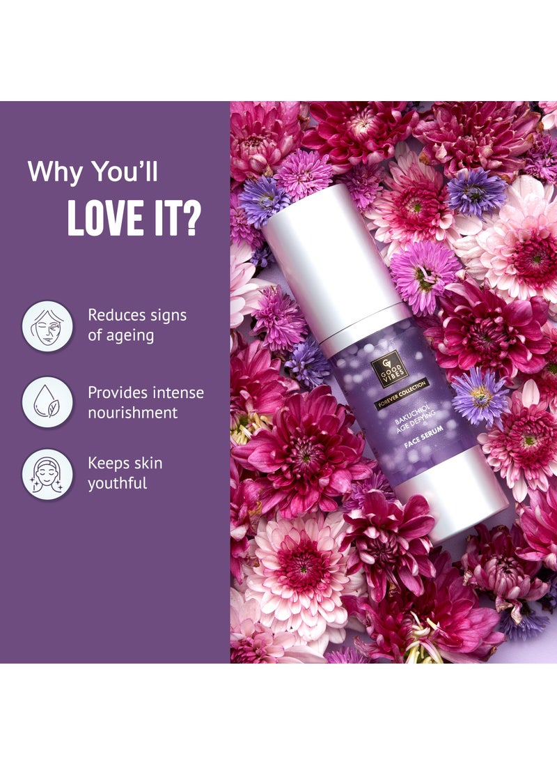Good Vibes Good Vibes Bakuchiol Age Defying Face Serum - Lightweight Skin Brightening Formula - Rich In Antioxidant - Intense Moisturising - Youthful Radiance - Reduce Fine Line - No Sulphate & Paraben - 30 ML  - Image 2