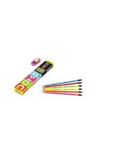 DOMS 12-Pieces Neon Super Dark Graphite Pencil Set  - Image 1