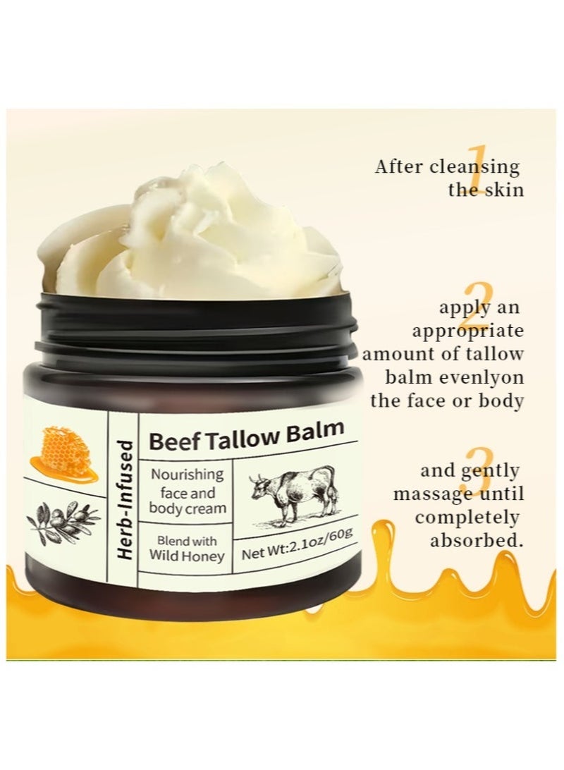 VICTORIA ANNA 2-in-1 Hydration Skincare Set: Tallow Balm Moisturizer (Full Body) & Organic Avocado Face Toner - Deep Nourishing, Revitalize Dull Skin, For All Skin Types - Image 4