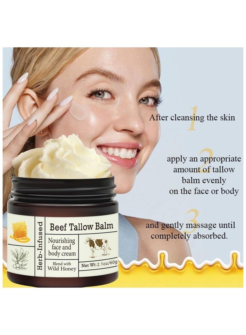 VICTORIA ANNA 2-in-1 Hydration Skincare Set: Tallow Balm Moisturizer (Full Body) & Organic Avocado Face Toner - Deep Nourishing, Revitalize Dull Skin, For All Skin Types - Image 5