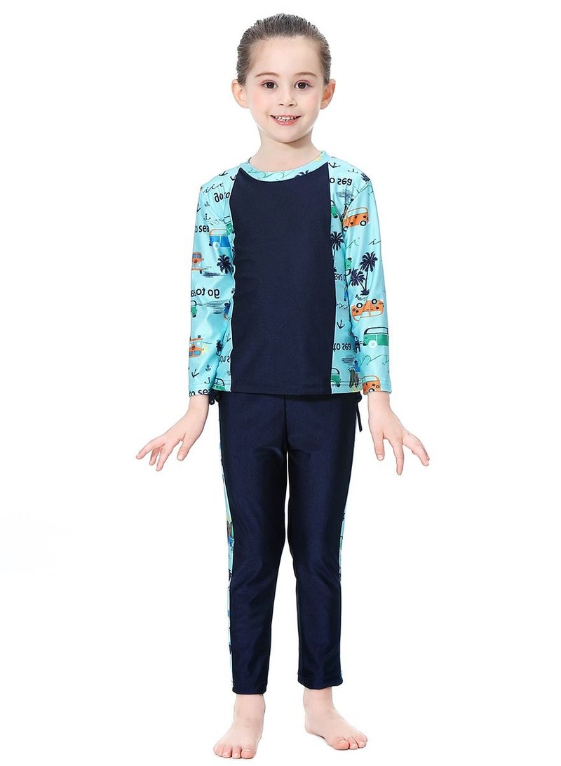 Loquat Girl Swimwear Long Sleeve and Long Trousers - Image 1