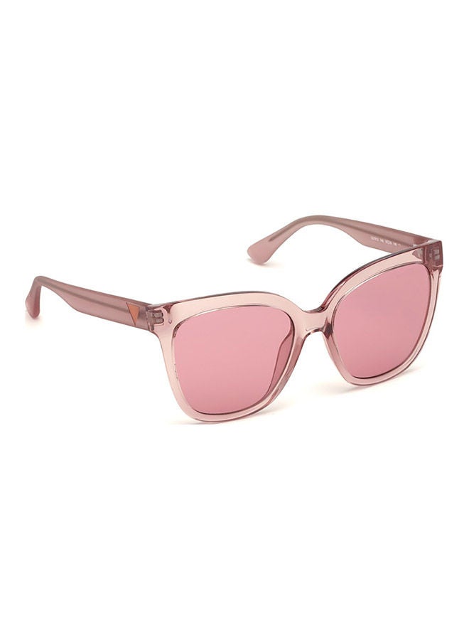 GUESS Full Rim Square Frame Sunglasses GU7612 74S - Lens Size: 55mm - Pink  - Image 3