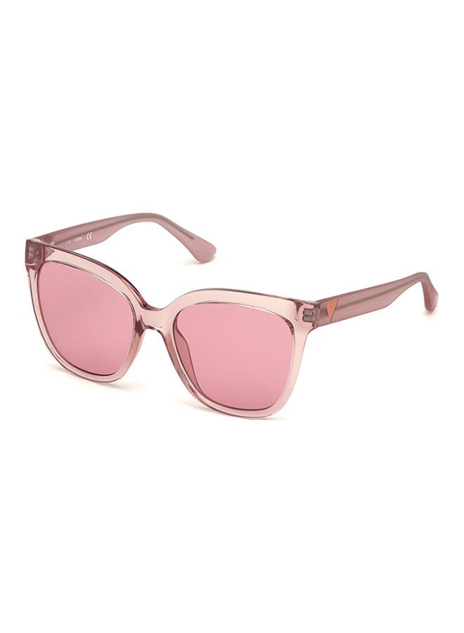 GUESS Full Rim Square Frame Sunglasses GU7612 74S - Lens Size: 55mm - Pink  - Image 1