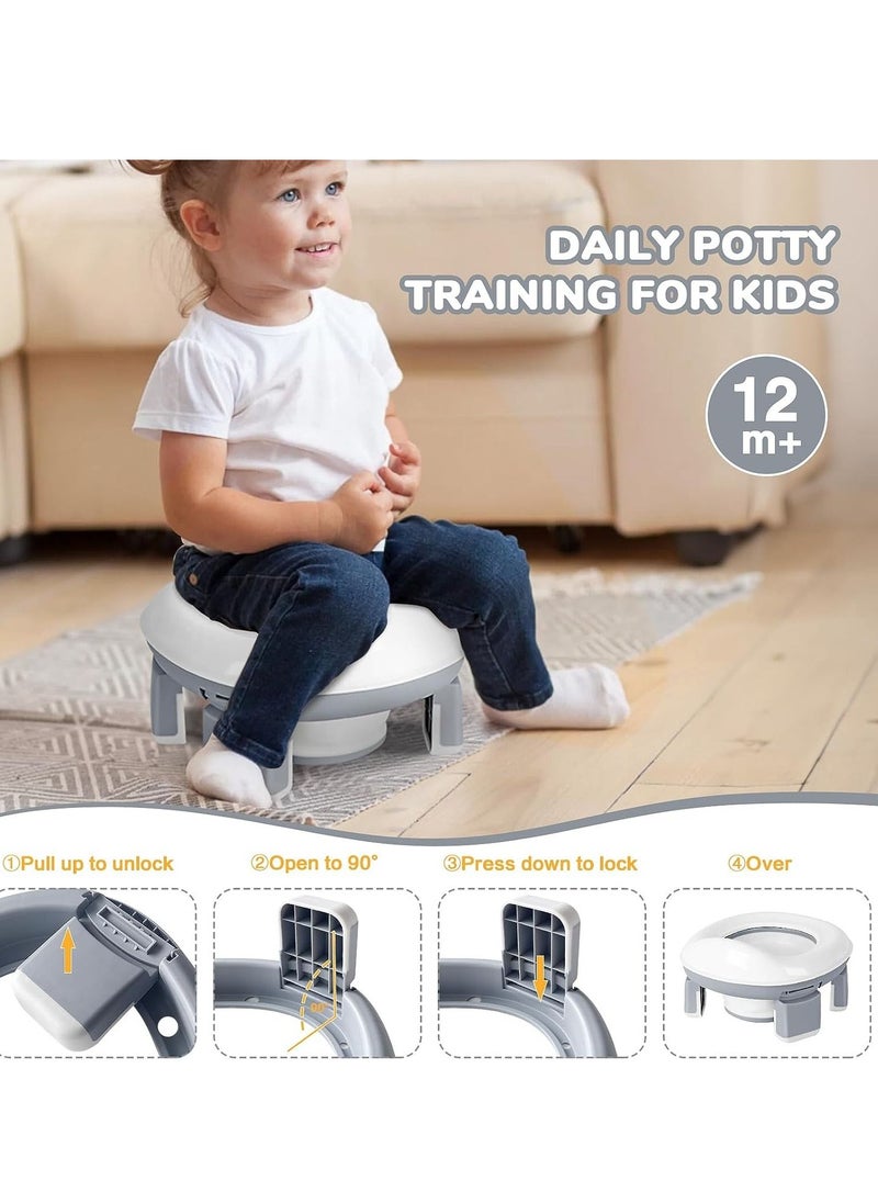 Gonice Travel Potty for Toddlers, Potty Training Toilet for 1-4 Years Boys Girls  - Image 2