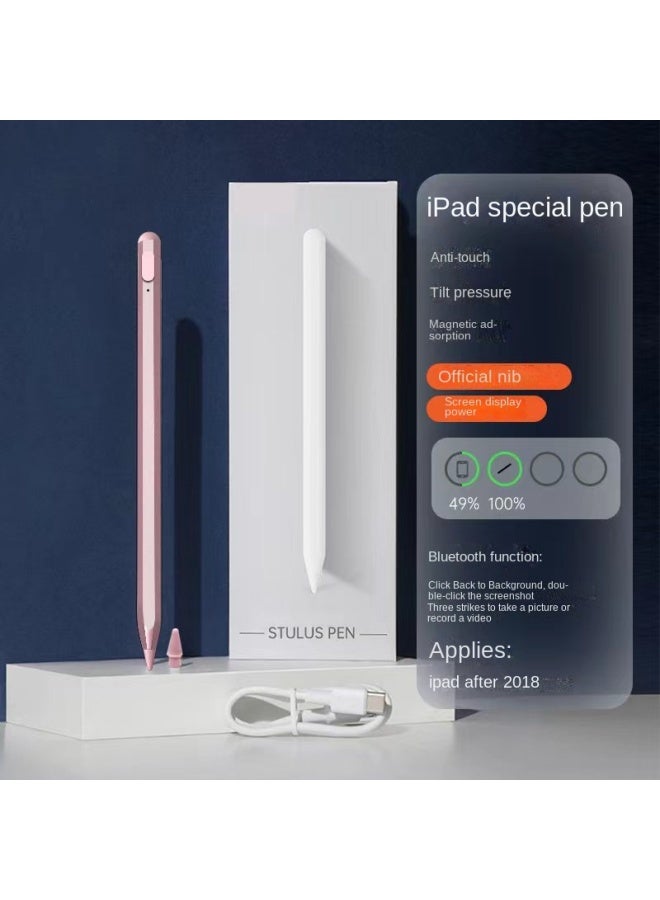 قلم آيباد ستايلس متوافق مع Apple Pencil قلم شاشة لمس لوحي قلم رقمي بلوتوث قلم خط يد ستايلس - Image 1
