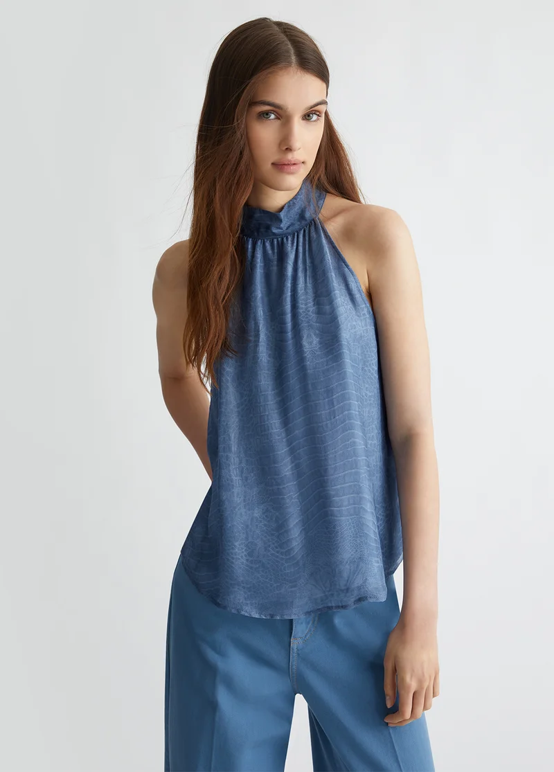 Liu Jo Printed silk top
