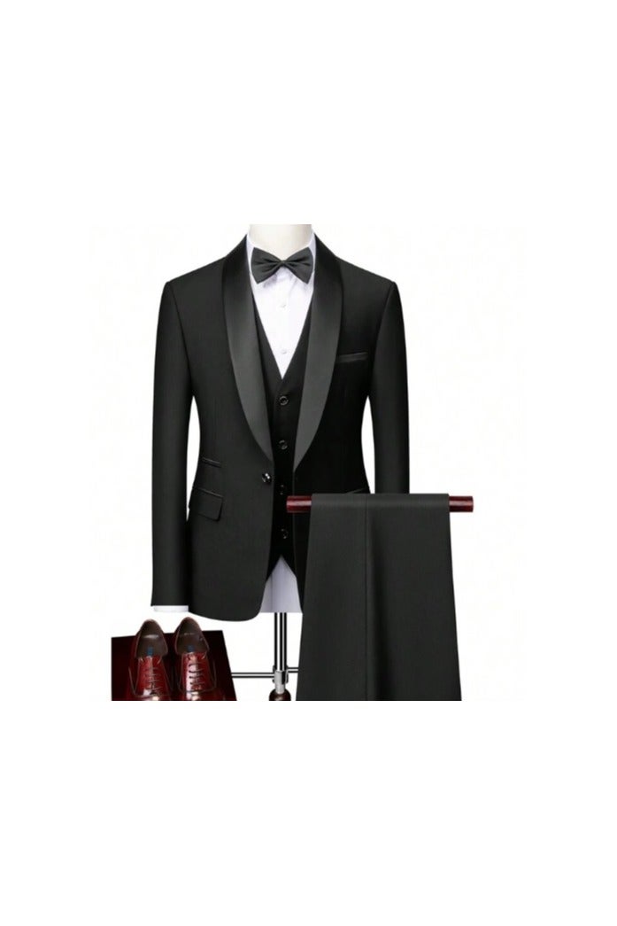 Shein 3 Piece Men's Suit Blazer, Inner Vest, and Pants - Image 1