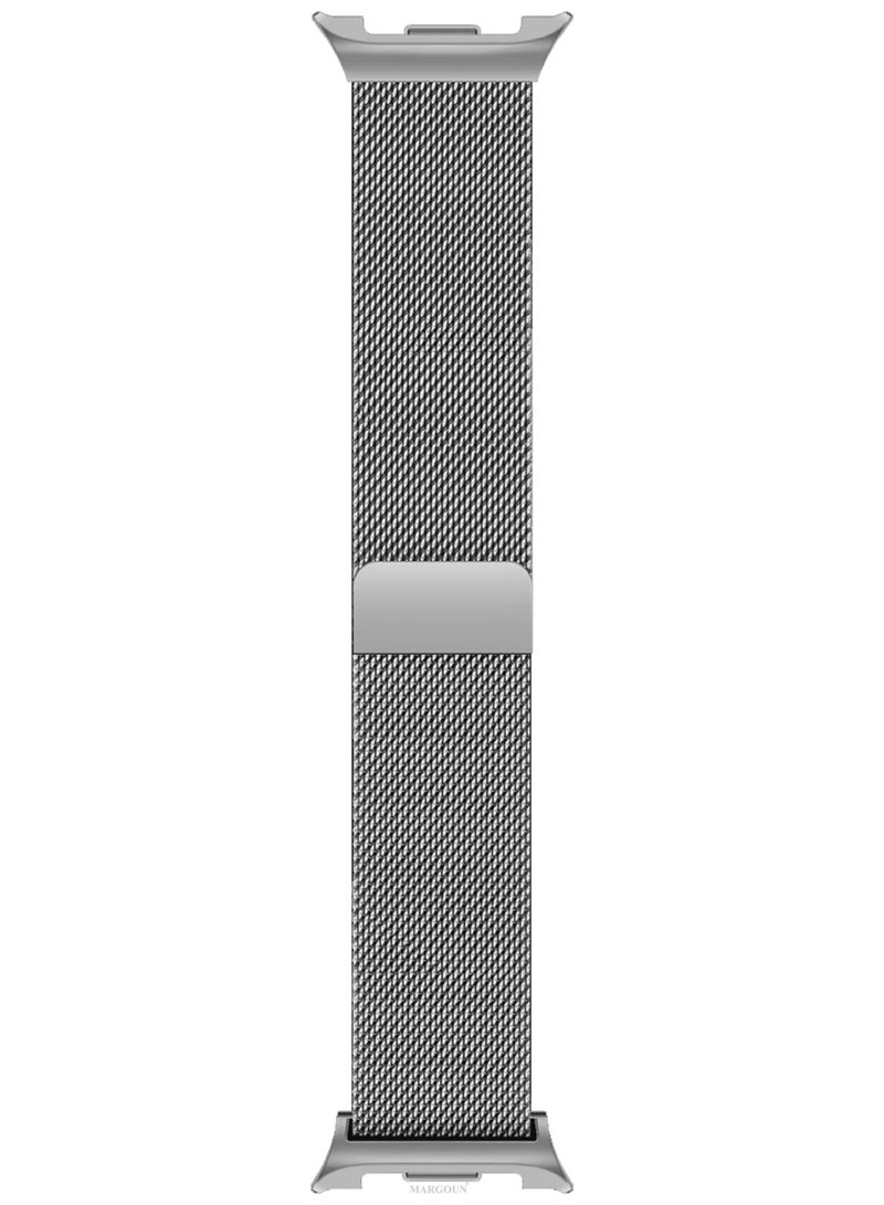 CATANES Milanese Metal Band for Samsung Galaxy Watch 8 Band 40mm 44mm/8 Classic 46mm, Mesh Magnetic Stainless Steel Loop Strap - Silver - Image 3