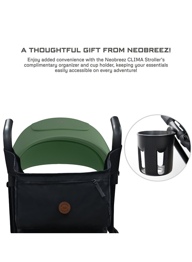 نيوبريز عربة أطفال نيوبيز كليما خفيفة وقابلة للطي للسفر، مظلة مقاومة للماء بعامل حماية  +، مناسبة من  أشهر إلى  سنوات، تتحمل حتى  كجم، ضمان  سنوات، مع حامل أكواب ومنظم صغير وحزام حمل - Image 5