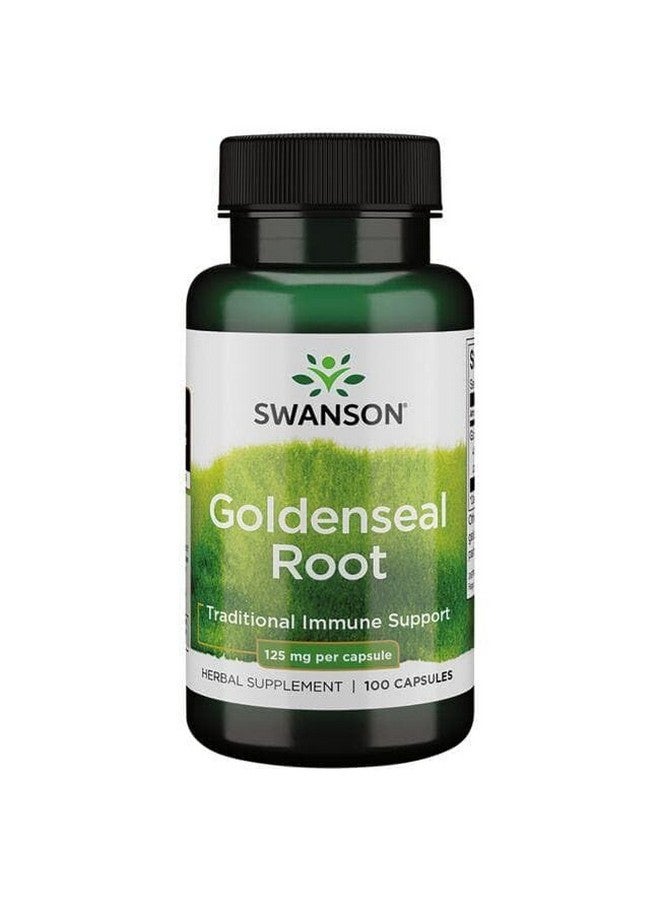 Swanson GOLDENSEAL Root 125 MG 100 CAPS - Image 3