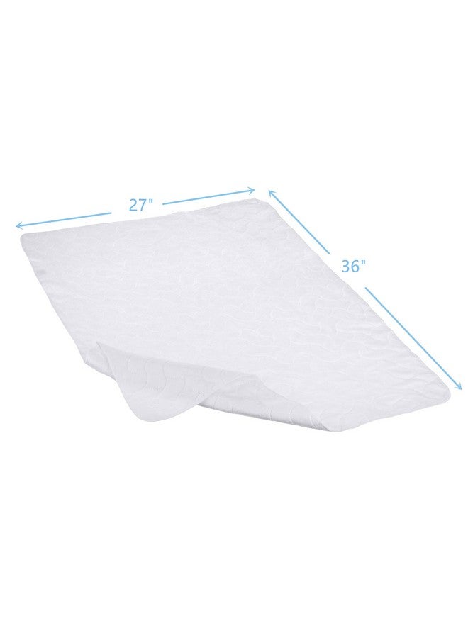 TL Care TL Care Waterproof Quilt-Like Flat Reusable Multi-Use Protective Mattress Pad Cover for Babies, Adults & Pets, White,27" x 36" - Image 2