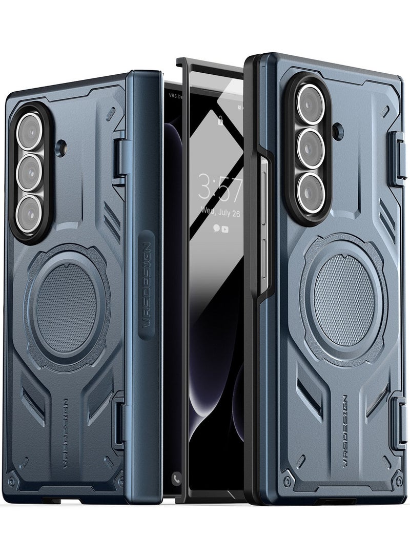 VRS Design غطاء حماية تيرا غارد مودرن أكتيف 360 لجهاز سامسونج جالاكسي زد فولد 7 [ماج سيف] (2025) مع [حماية شاشة مدمجة] وحماية المفصل - أزرق جليدي - Image 1