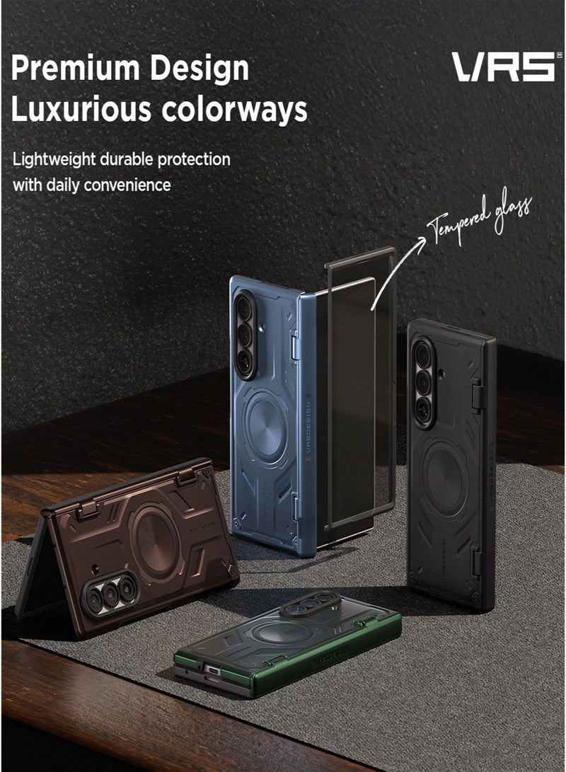 VRS Design غطاء حماية تيرا غارد مودرن أكتيف 360 لجهاز سامسونج جالاكسي زد فولد 7 [ماج سيف] (2025) مع [حماية شاشة مدمجة] وحماية المفصل - أزرق جليدي - Image 3