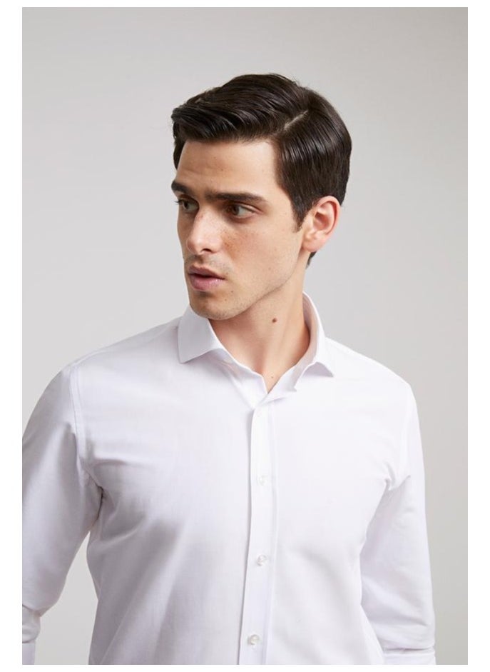 D'S DAMAT Ds Damat Slim Fit White Plain Shirt  - Image 2