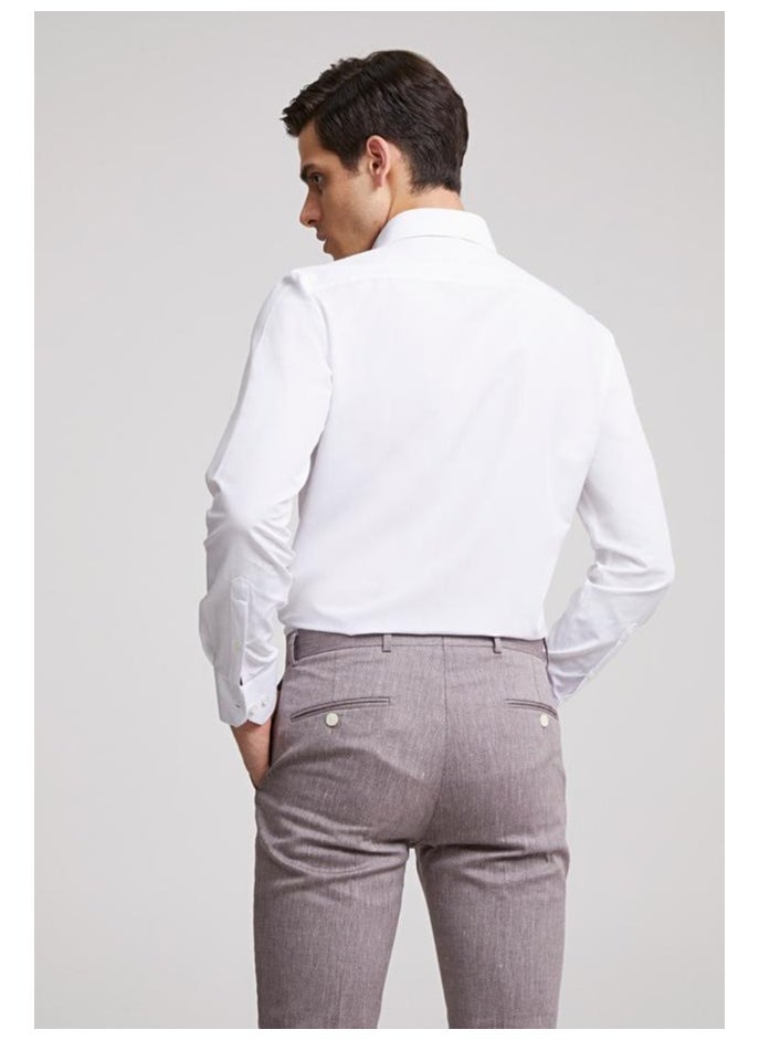 D'S DAMAT Ds Damat Slim Fit White Plain Shirt  - Image 3