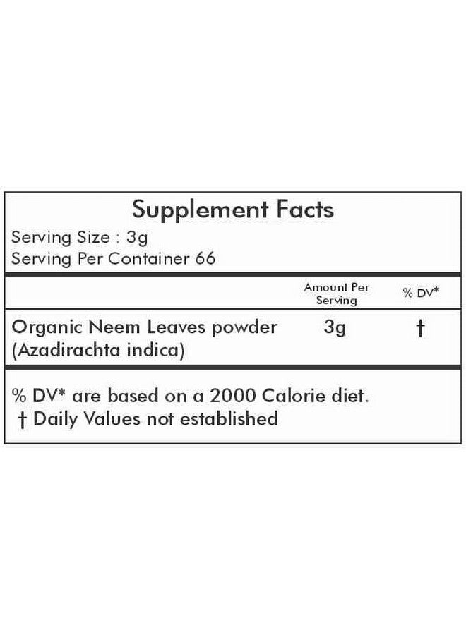 HERBAL HILLS مسحوق النيم العضوي من هيربال هيلز (أزاديراشتكا إنديكا) (200 جرام عبوة 1) - Image 3