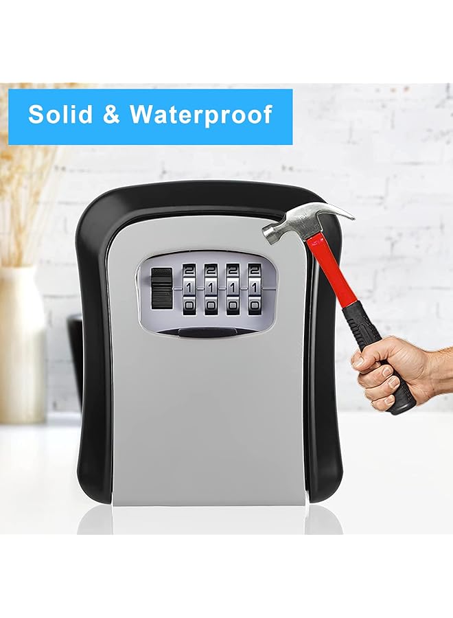 erorex Key Safe Wall Mounted Key Lock Box Outdoor Combination Key Safe Lock Box Waterproof And Security Key Lockbox Key Cabinet Key Safe Outside For Garage School Elderly Parents Spare House Key Storage - Image 5