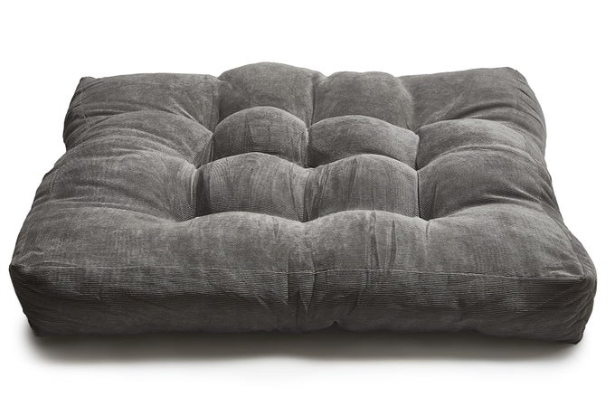 24 INCH EXTRA LARGE FLOOR CUSHIONS TUFTED FLOOR PILLOW FOR ADULTS SQUARE MEDITATION ULTIMATE COMFORT OVERSIZED PILLOWS FOR FLOOR CUSHION CHARCOAL