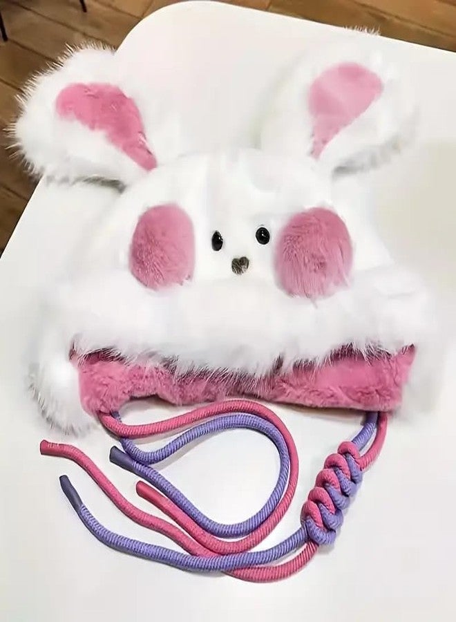 Richmen Kids Winter Hat Monkey Caps Woolen Beanie | Soft Fleece Lined Winter Caps for Women Girls Earflap Hood Skull Caps | Above 6 Years (Pink) - Image 4