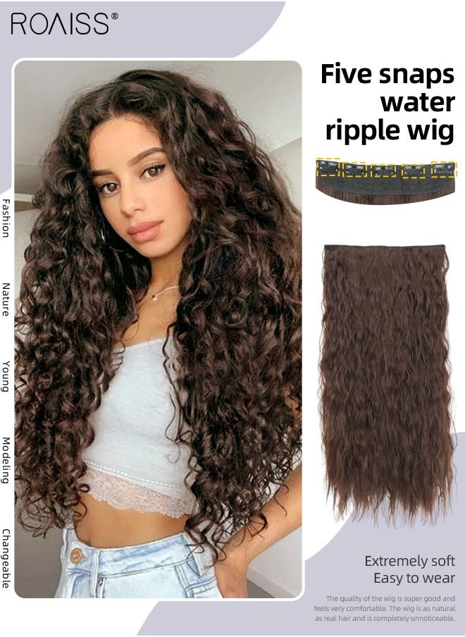 Clip in Hair Extensions, One Piece Curly Hair Extension with 5 Clips, Heat Resistant Synthetic Hairpiece for Women Girls, 55cm (22 inches) - pzsku/ZBD56B72948AD0B4894F8Z/45/_/1713403613/0792c662-108f-4fd0-8238-6f8a7761f4a1