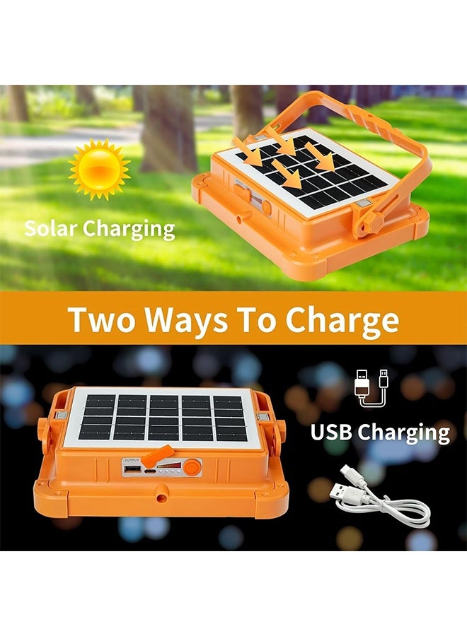 RollsTimi  Solar Portable Rechargeable Work Light,16500mAh 120W Magnetic Flood Battery Work Light 10000LM Outedoor LED Camping Lights IP66 Waterproof for Job Site Repair,Camping, Hiking, Emergency - Image 5