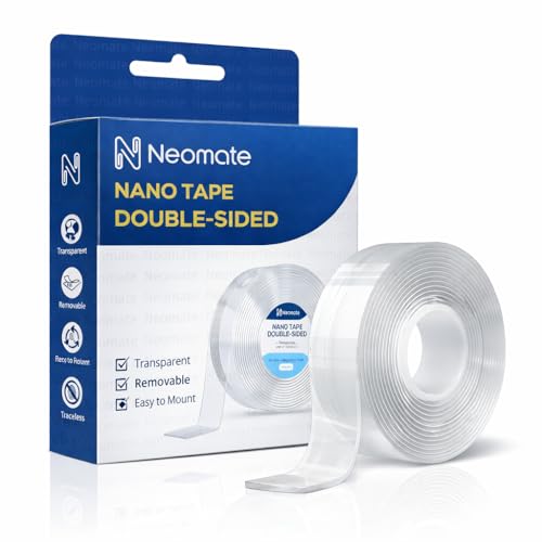 Neomate Double-Sided Heavy Duty Tape 3m | Strong Adhesive Transparent Mounting Tape for Walls, Posters, Carpets | Home & Office Use | 9.8 x 9.8 x 3 cm - Image 1