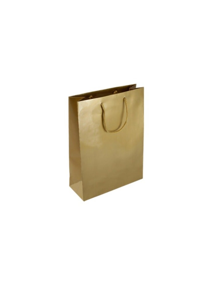 Party Time Party Time 12-Pieces 23x18x4cm Gold Paper Bags, Party Gift Bag For Birthday, Wedding, Souvenir Bags - Party Supplies 
