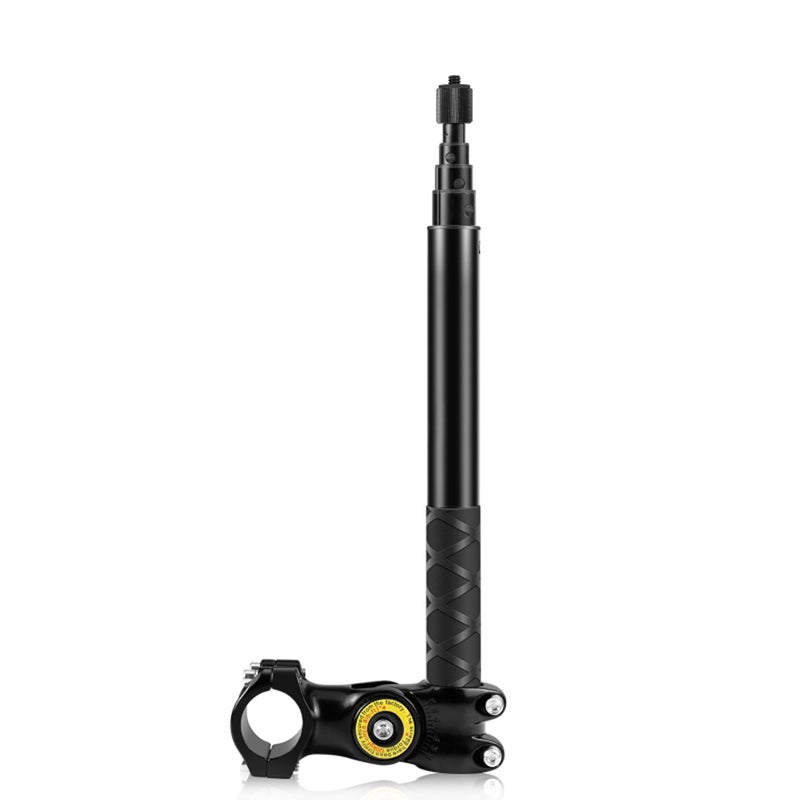 Motorcycle Bike Selfie Stick Handlebar Mount Camera Bracket 27.9cm-113.5cm Adjustable Length with 1/4 Inch Screw Replacement for INSTA360 X2/X3 - Image 1