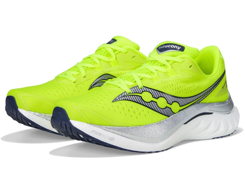 Saucony Men's Endorphin Speed 4 Sneaker, Citron/Navy, 9.5 - Image 1