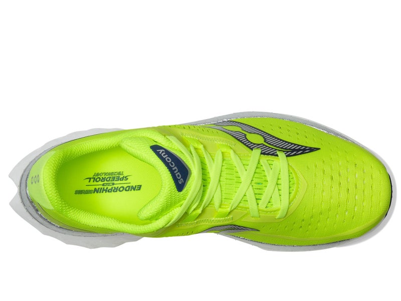 Saucony Men's Endorphin Speed 4 Sneaker, Citron/Navy, 9.5 - Image 2