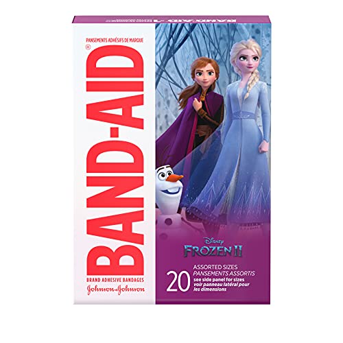 Band-Aid Brand Adhesive Bandages for Minor Cuts and Scrapes, Featuring Disney Frozen Characters, Assorted Sizes 20 ct - Image 1