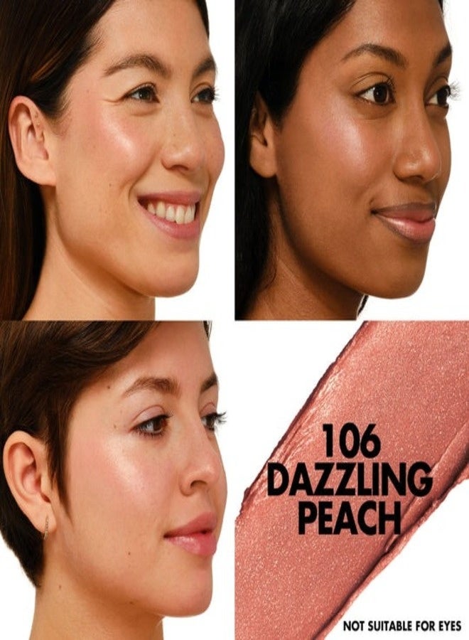 MAKE UP FOR EVER Artist Color Crayon Waterproof Multi-Use Stick 7g – Shade 106 Dazzling Peach – Golden Peach Shimmer for Eyes, Lips & Face - Image 2