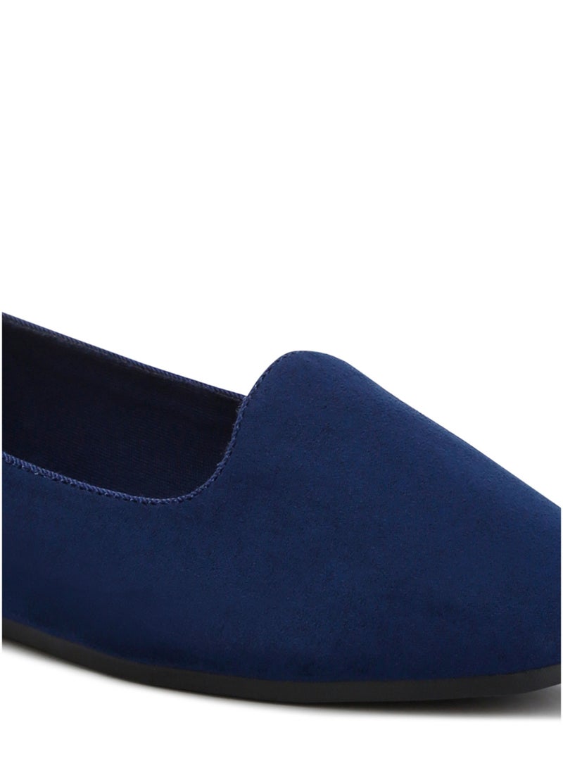 لندن راج راقصة باليه مسطحة غير رسمية باللون الأزرق الداكن - Image 5