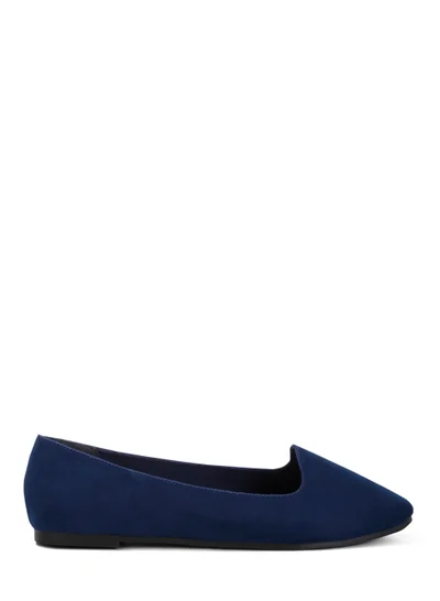 London Rag Casual Flat Ballerinas in Navy