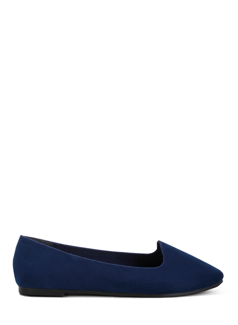 London Rag Casual Flat Ballerinas in Navy