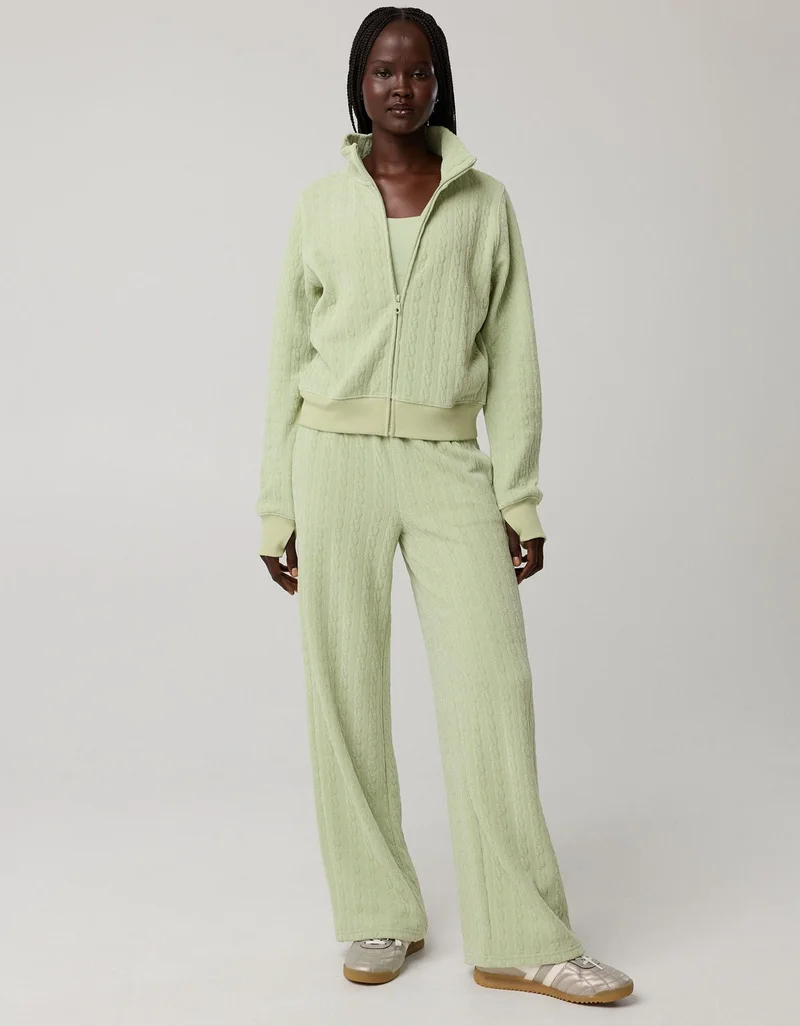 OFFLINE By Aerie Cable Lounge Full Zip Sweater
