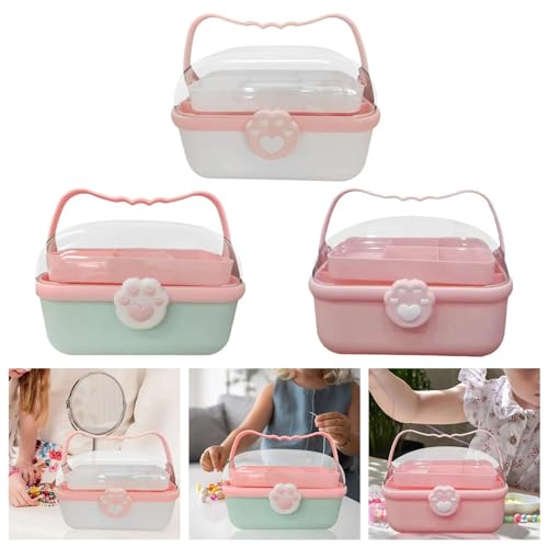 Mammoth Mini Cute Multi-Function Make Up Case Dustproof Cosmetic Storage Box, Cosmetics Products Jewelry Organizer Case Finishing Box Bedroom Bathroom Desktop,Portable Organizers - Image 5