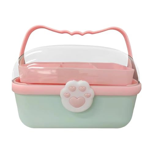 Mammoth Mini Cute Multi-Function Make Up Case Dustproof Cosmetic Storage Box, Cosmetics Products Jewelry Organizer Case Finishing Box Bedroom Bathroom Desktop,Portable Organizers - Image 1