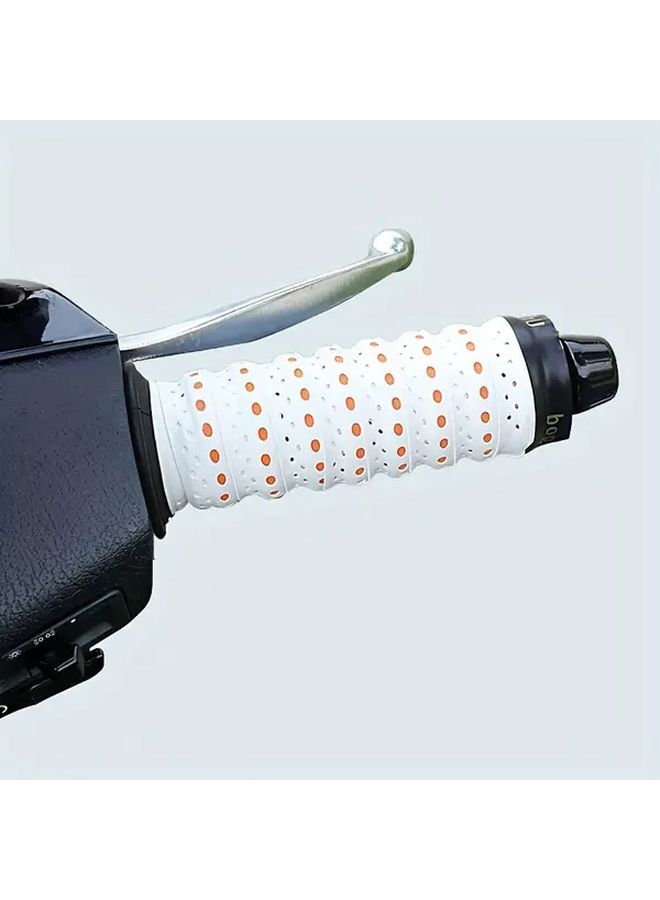 Non Slip Motorcycle Scooter Grip 1pc Green Orange Soft Breathable Sweat Absorbing - Image 5