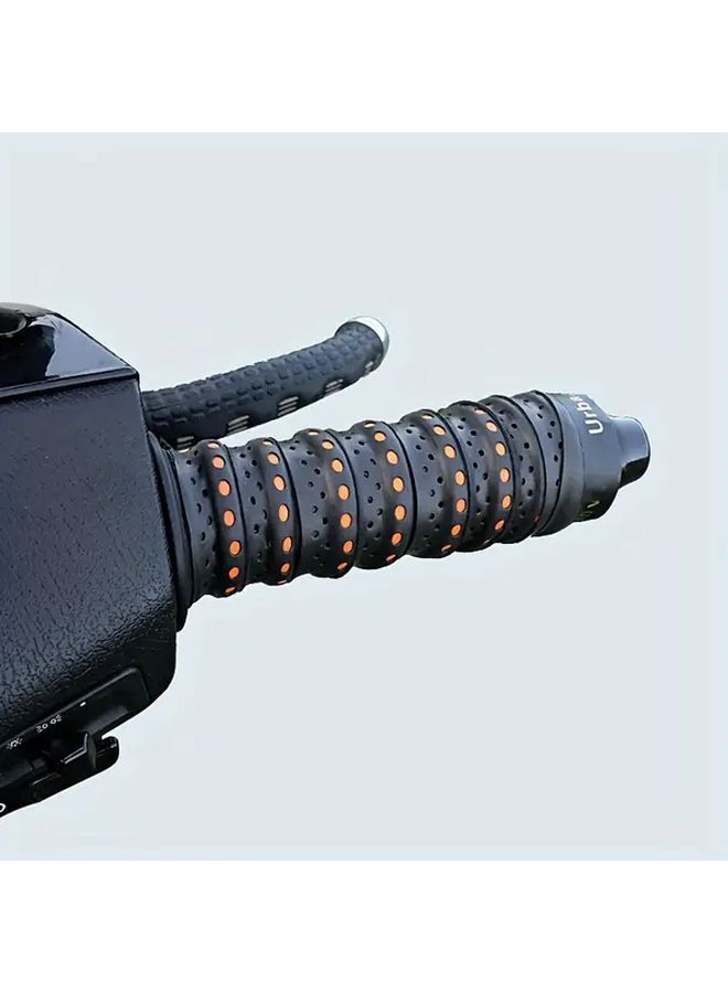 Non Slip Motorcycle Scooter Grip 1pc Green Orange Soft Breathable Sweat Absorbing - Image 3