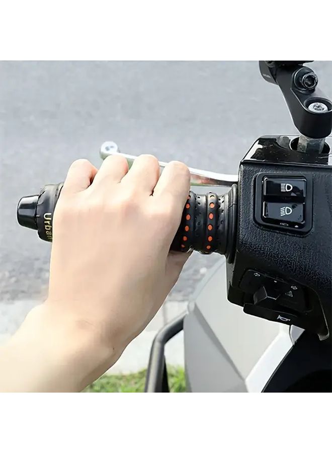 Non Slip Motorcycle Scooter Grip 1pc Green Orange Soft Breathable Sweat Absorbing - Image 4
