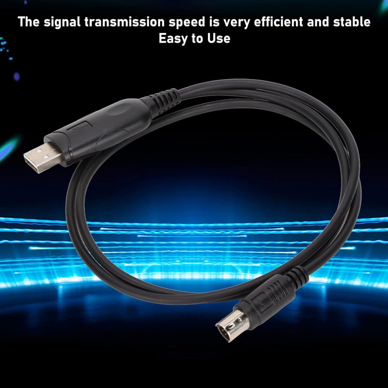 klarako USB Programming Cable, Write Frequency Cable PVC with 8 Pin Mini DIN Plug Stable Signal Transmission Speed Computers Accessories for FT100D FT817 FT857 FT897 CT62 - Image 2