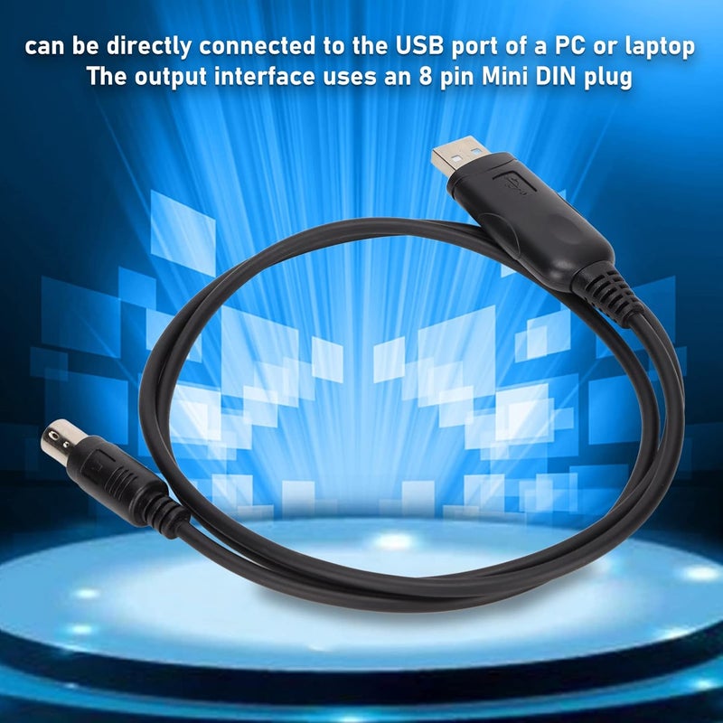 klarako USB Programming Cable, Write Frequency Cable PVC with 8 Pin Mini DIN Plug Stable Signal Transmission Speed Computers Accessories for FT100D FT817 FT857 FT897 CT62 - Image 4