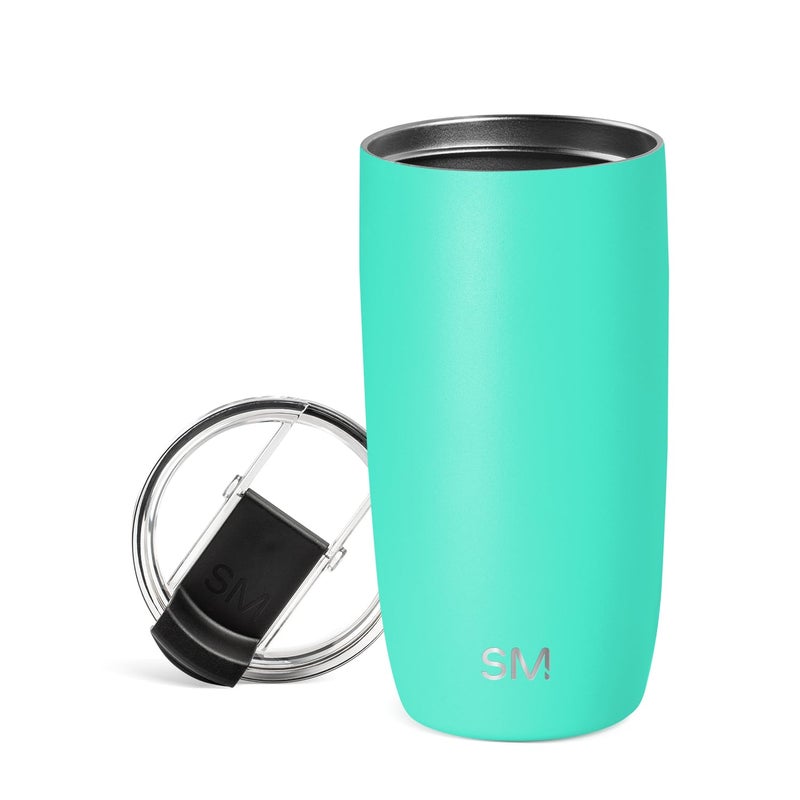 Simple Modern Voyager Tumbler with Flip Lid | Travel Coffee Mug | Insulated Stainless Steel Cold Brew Iced or Hot Coffee Cup | Gifts for Women Men Her Him | 16oz, Tropical Wave - Image 1