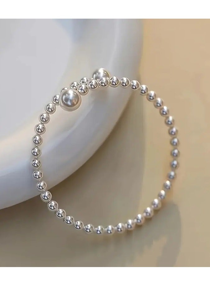 Home Clearance Sale Elegant French Vintage-Inspired Faux Pearl Bracelet for Women - Chic & Simple Design, Perfect for Casual Attire or Gifting - Image 5