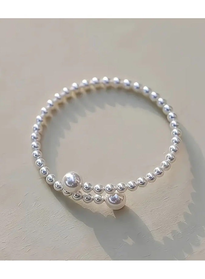 Home Clearance Sale Elegant French Vintage-Inspired Faux Pearl Bracelet for Women - Chic & Simple Design, Perfect for Casual Attire or Gifting - Image 2
